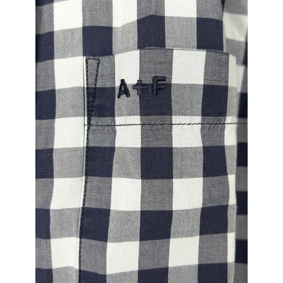 Abercrombie & Fitch Men's Adult Sz Large Blue Plaid Long Sleeve Button Shirt - Picture 13 of 15